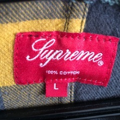 ※お話し中※本日限定価格　格安 SUPREME フードチェックシャツ Lサイズ シュプリームの画像