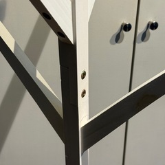 木製　ホワイト　コートハンガー　ポールハンガー　スタンド　の画像