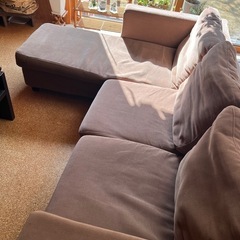 オットマン付き カウチソファ（セパレートタイプ）の画像