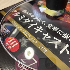 【最終価格】IH対応 ガラス蓋付キャスト二食鍋の画像