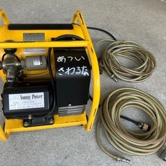 エアーコンプレッサー（オイルレス） 　エアーホース2本付（長さ10m）の画像