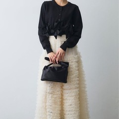 ホイップチュールティアードスカート frene フラーネ同型　アイボリーの画像