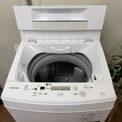 R242☀️ TOSHIBA / 東芝 洗濯機 （洗濯4.5㎏) 19年製 AW-45M7 ⭐ 動作確認済 ⭐ クリーニング済の画像