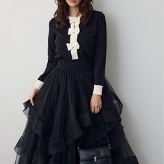 フロントリボンモチーフカーデ　frene　フラーネの画像