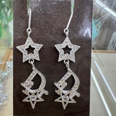 ☆ドリーム荒牧店☆DIOR･ディオール ラインストーン スター ピアスの画像