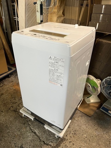TOSHIBA 全自動洗濯機 2022年製 AW-45ME8 4.5Kg 内部分解クリーニング済み 1〜2人暮し 中古品 東芝 ③