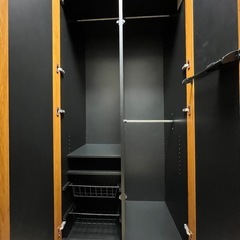 ワードローブ　クローゼット　タンス　鏡付きの画像