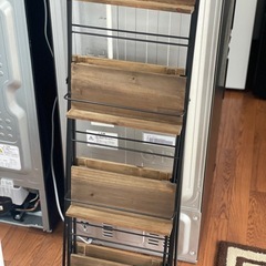 🉐表示価格より10%OFF🉐残り2台　アイアンウッドマガジンラックの画像