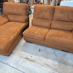 スエード調？　L字型ソファの画像