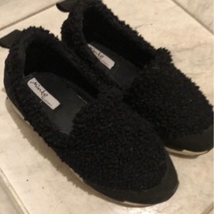 もこもこスニーカー　黒　23.5〜24センチくらいの画像