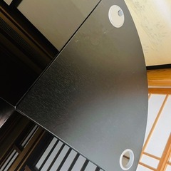 富士貿易 大型L字デスク ブラックの画像