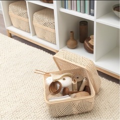 IKEA ふたつ付きボックス 30*30*23cmの画像