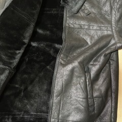 ボア フライト ムートンジャケット ブラック 4XL の画像