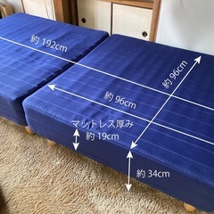 シングルベッドスプリングマットレス一体型。 (くみ) 伏見稲荷のベッド