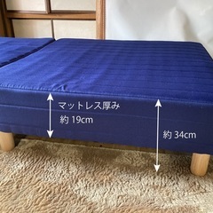 シングルベッドスプリングマットレス一体型。 (くみ) 伏見稲荷のベッド