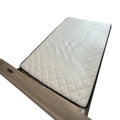 🉐ポケットコイルマットレス&ベッドフレーム　セミダブル　足なしベッドフレームの画像