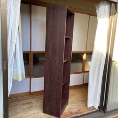 棚　木目調　茶色の画像