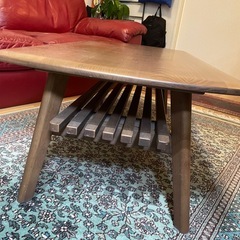 アンティークローテーブル(ウォルナット木目調) 机 デスク 
の画像