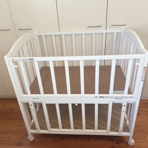 美品】白カトージミニベビーベッド (Yukichi) 西谷のベビー用品