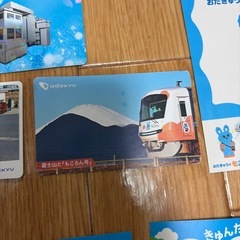 【非売品】小田急　ロマンスカー　缶バッチ　ステッカー　もころん　電車カード　小田急電鉄  鉄道グッズ まとめ売りの画像