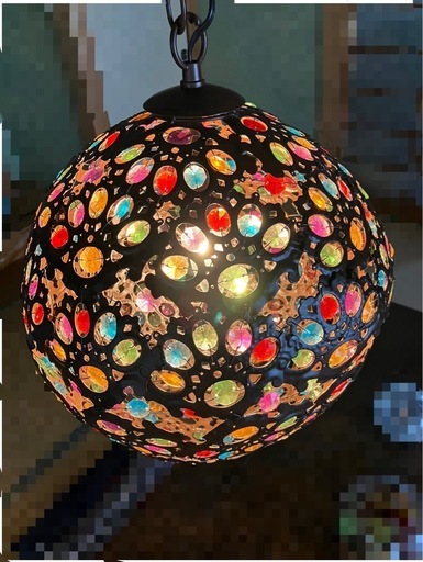 アンティークブラウンシャンデリア (ruru) 中里の照明器具の中古