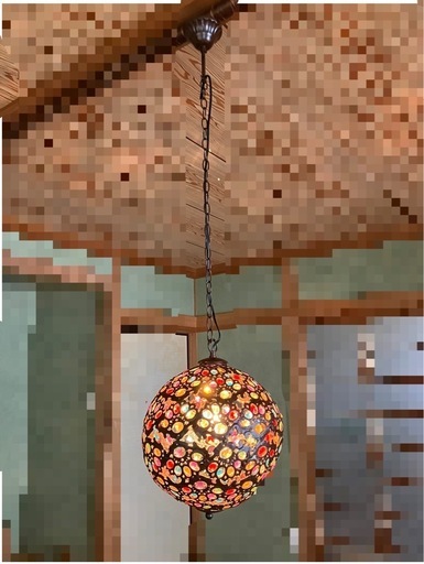 アンティークブラウンシャンデリア (ruru) 中里の照明器具の中古