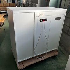 食器棚　レンジ台　レンジボード　キッチン収納　白　ホワイト　コンセント付きの画像