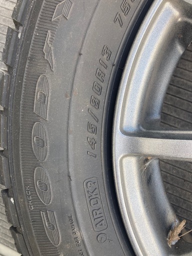 軽四ホイール145\80\R13スタッドレス付き