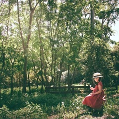 ペアマノン夏ワンピース赤120の画像