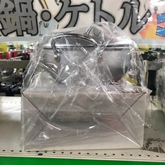 ジャングルジャングル貝塚店　天ぷら鍋　味楽亭　蓋付き　両手鍋　20cm IH対応シリコン焼付塗装　鉄製　未使用　貝塚市　二色浜の画像