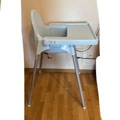 IKEA アンティロープ 子供椅子 ハイチェア テーブル付き ブルーの画像