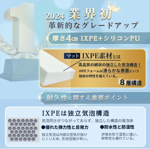 ベビーマット最高級素材IXPEのシリコン折りたたみプレイマットix★プレイマット 折りたたみ 防水 プレイマット ベビー 赤ちゃん 厚手 ベビーマット 折りたたみプレイマット シームレス 床暖房対応 防音