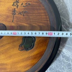 烏城彫　丸盆　漆器　天然木　ハンドメイドの画像