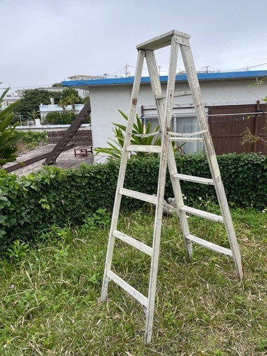 ヴィンテージカントリーラダー　木製梯子