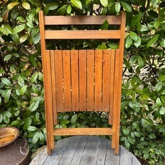 椅子 木製 折りたたみ式　インテリア ガーデニング ヴィンテージの画像