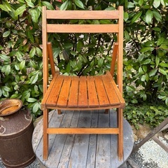 椅子 木製 折りたたみ式　インテリア ガーデニング ヴィンテージの画像