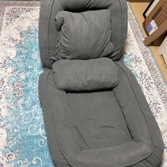値下げ⭕️🛋️ コンパクトリクライニングソファ（ダークグレー） リクライニングソファ🛋️ コンパクトサイズの画像