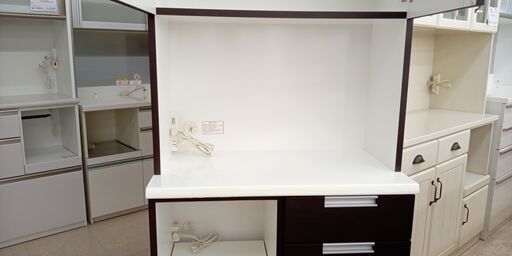 ★リユースのサカイ高崎店★TJ14254 NITORI 食器棚 こげ茶 H200×D42×W80 クリーニング済み