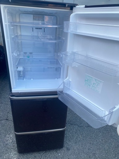 NO B748?福岡市内配送設置無料✨?シャープ SHARP プラズマクラスター搭載冷蔵庫 （350L・どっちもドア） 3ドア ダーク