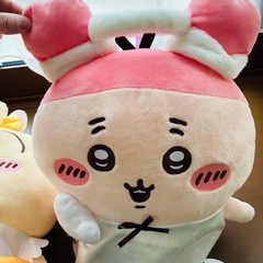 まじかるちいかわ　まじかるチャージBIGぬいぐるみうさぎ・運んで…みろッBIGぬいぐるみ　かに　おまけ5点の画像