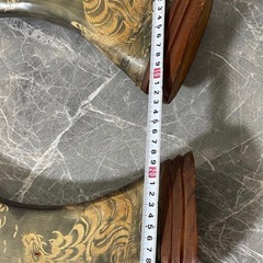 古美術 角　虎と竜の彫り　インテリア　置物 雑貨　工芸品 装飾物の画像