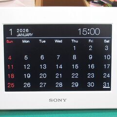 ソニー製デジタルフォトフレーム (SDカードの画像表示が可能) & デジタル置時計（温湿度表示付き）の計2点の画像