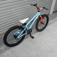 E823　★17800円★整備済み 中古子供自転車 ミツバサイクル　ブルー【20インチ 】の画像