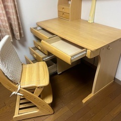 勉強机　学習机　椅子セットの画像