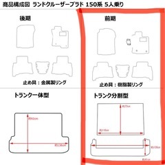 ランドクルーザープラド専用フロアマットの画像