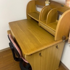 勉強机　学習机　椅子セットの画像