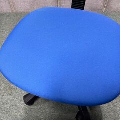 ナカバヤシ ワークチェア パソコンチェア 事務椅子 回転 昇降 青 幅54cm×奥行54cm×高さ74cm～84.5cm（座高42cm～52.5cm） の画像