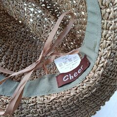 cheer（チアー）麦わら帽子 ストローハット　リボン付きの画像