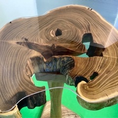 天然木 桑サイドテーブル　手造りの画像