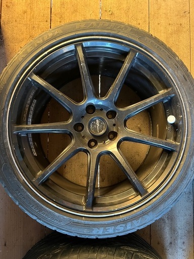 クロススピードRS9 18インチ9.5j +22 PCD114.3 5穴　F235/40R18 R245/40ZR18　タイヤホイールセット4本　JZX100 マークII チェイサー